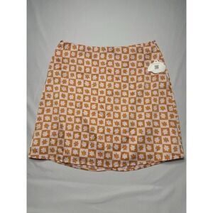Altar'd State Stain Retro Mini Skirt‎ Size M NWT Bohemian Flowers